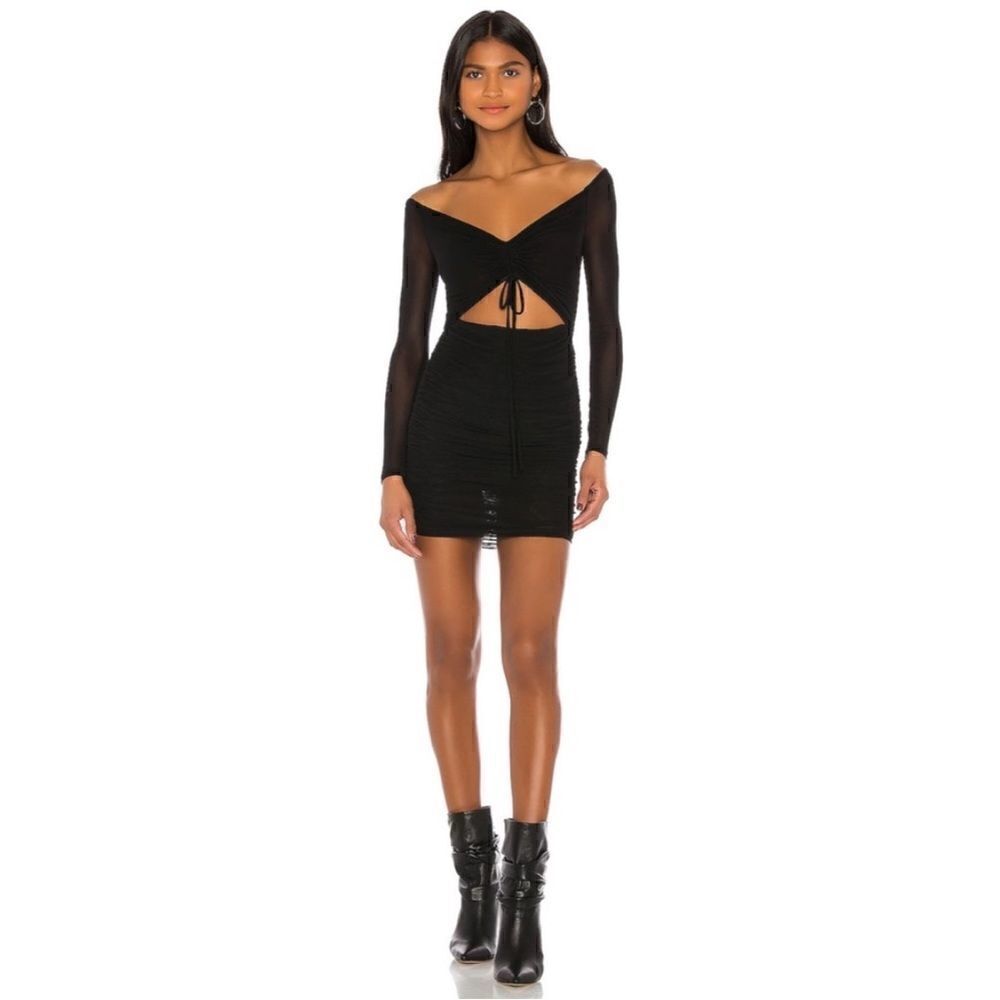 H:ours Eclair Dress in Black Sz Small revolve